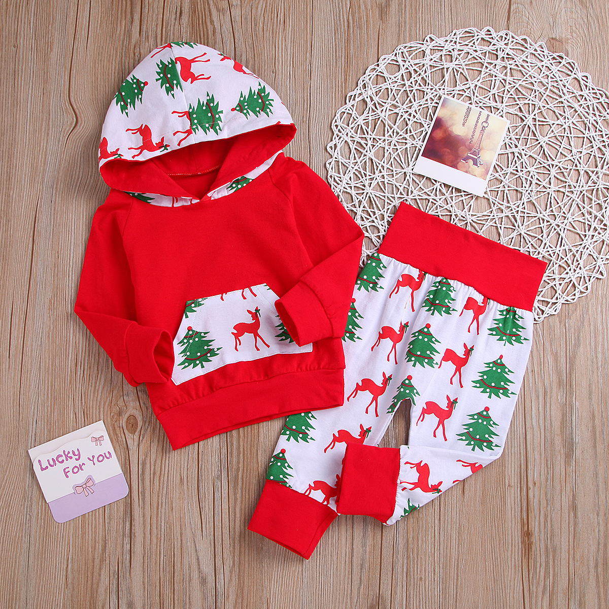 Set Christmas Baby Costume Lovely Kid Outfit Baby Clothing Child Cloth